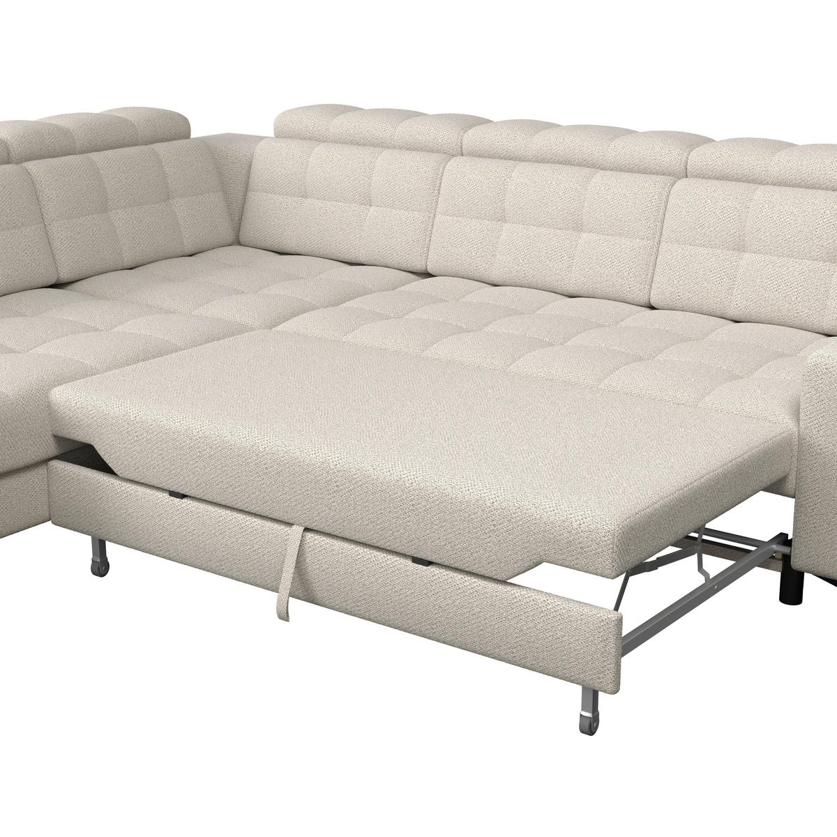 HÖRNSOFFA i velour greige  - greige/svart, Romantik / Lanthus, metall/textil (228/289cm) - MID.YOU