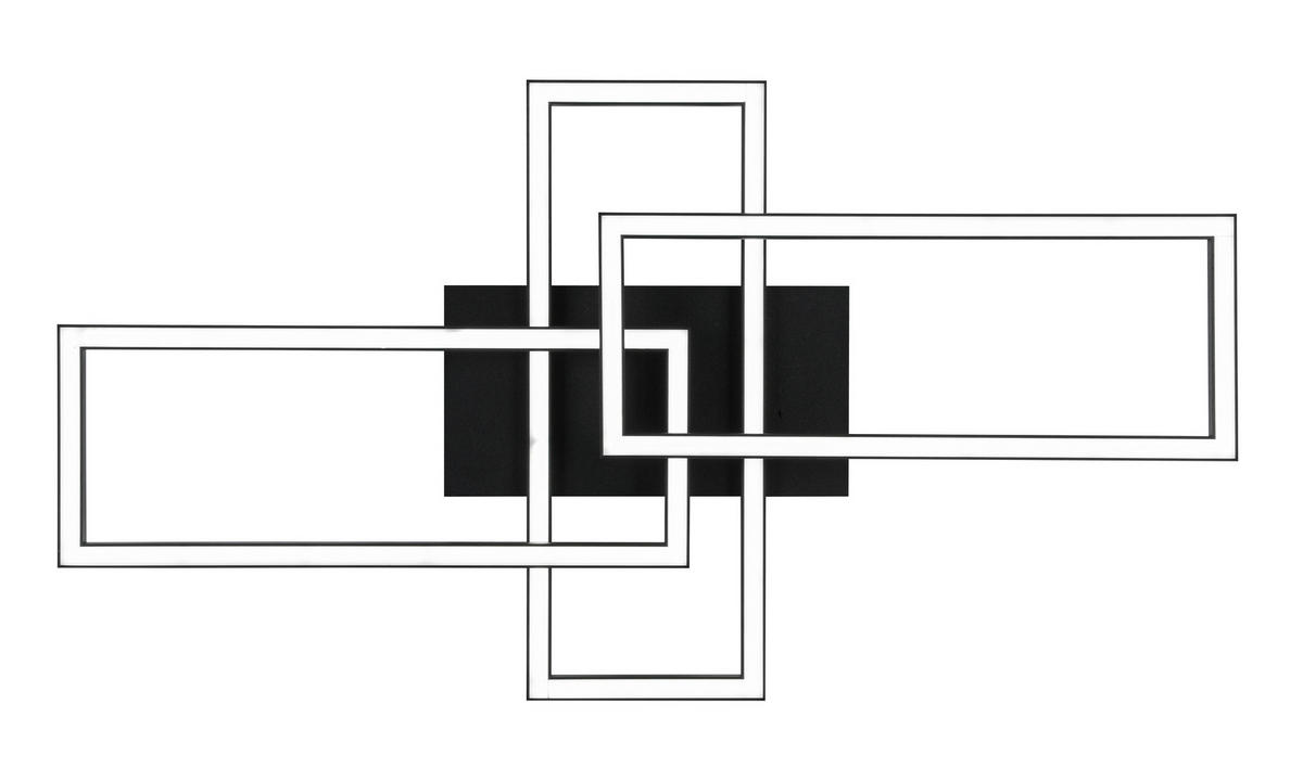 LED SVJETILJKA STROPNA  - bijela/crna, Trend, metal/plastika (62/34/8,7cm) - Novel