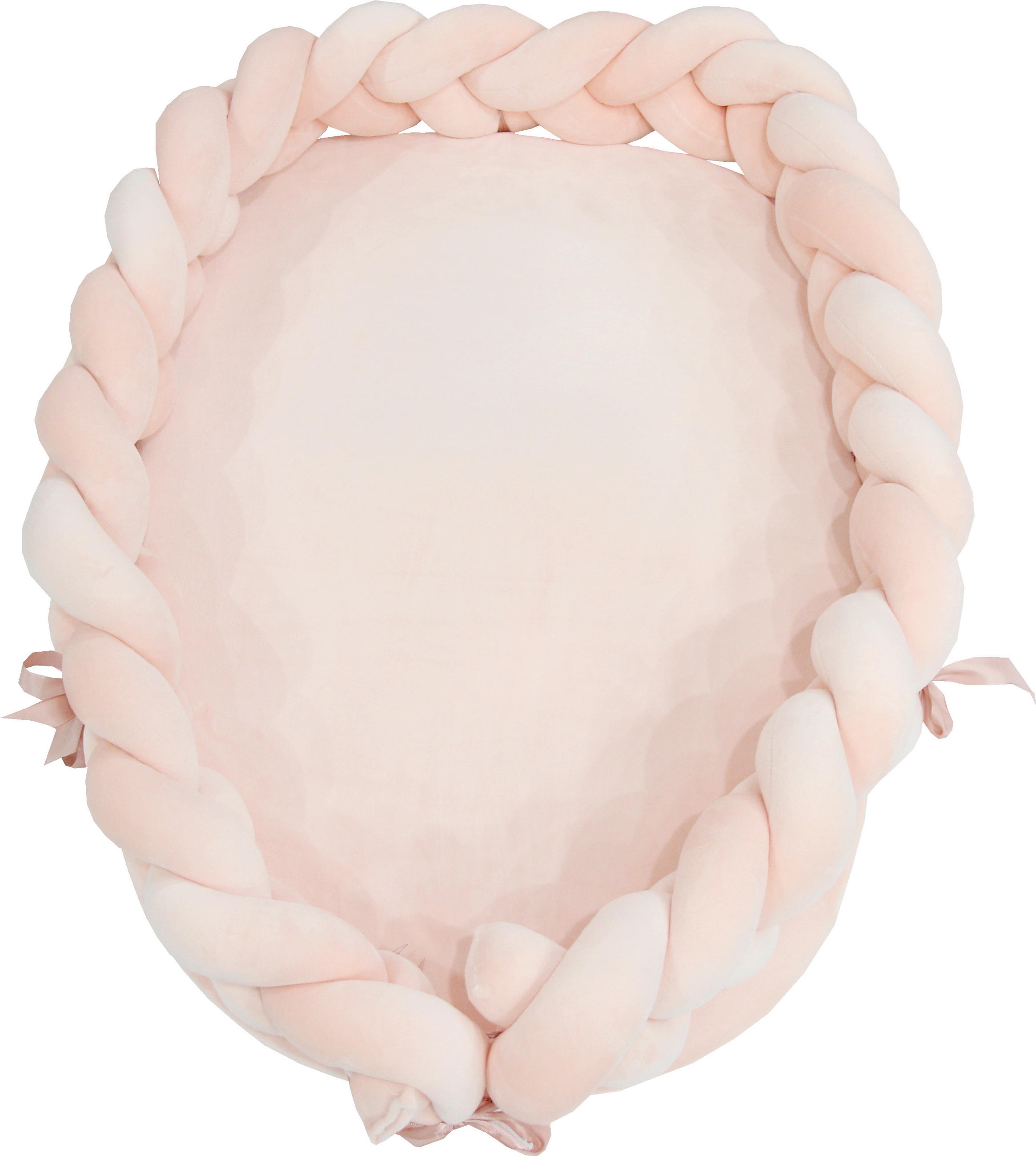NESTCHEN Braided Babynest  85/45/15 cm   - Hellrosa, Basics, Textil (85/45/15cm) - Patinio