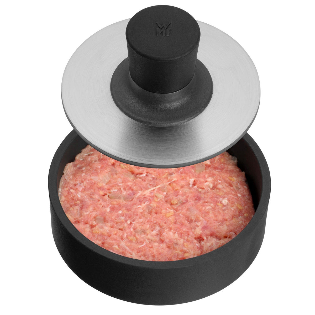 HAMBURGERPRESSE   - Edelstahlfarben/Schwarz, Basics, Kunststoff/Metall (12,5cm) - WMF