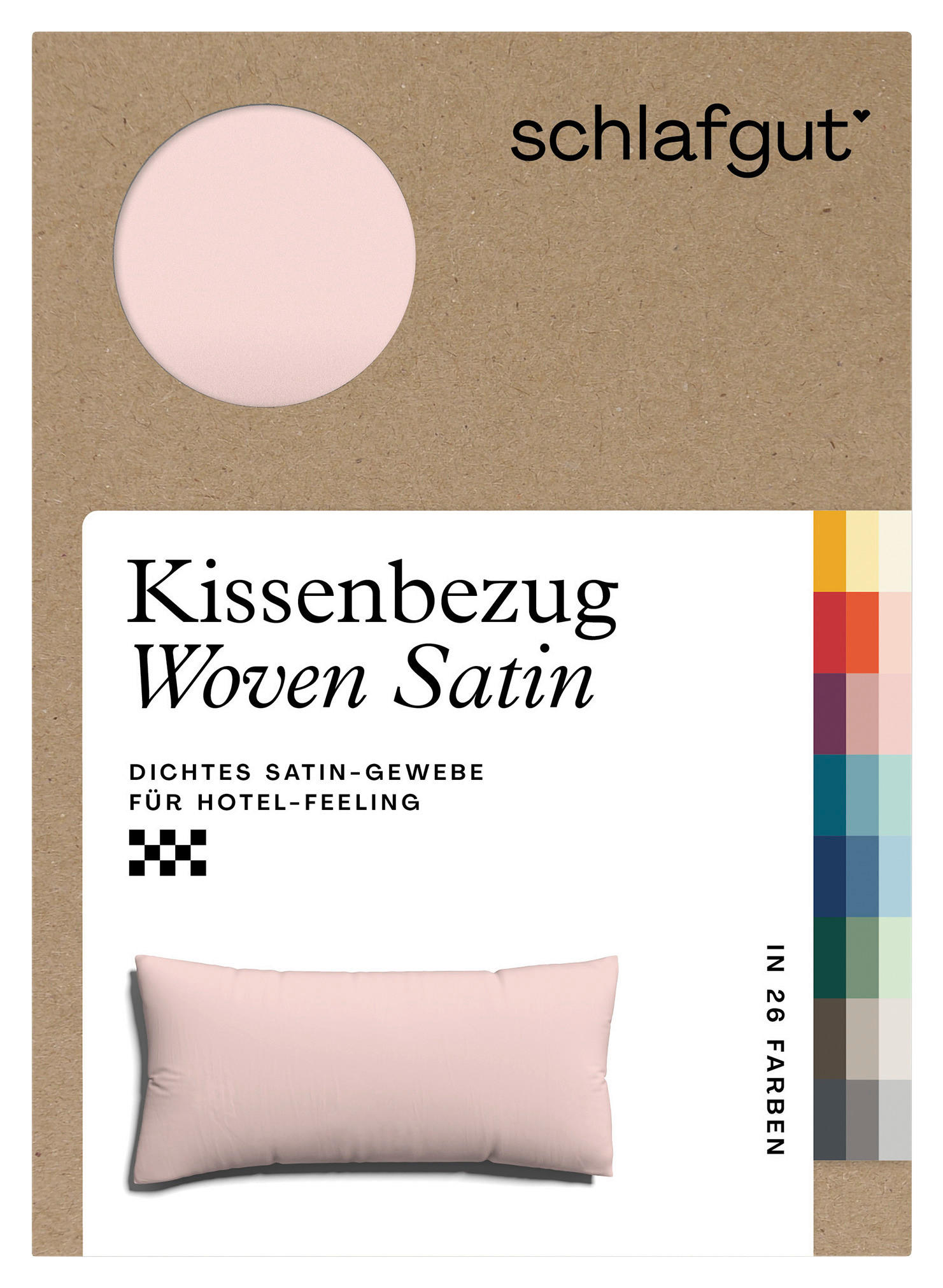 KOPFKISSENBEZUG WOVEN SATIN 40/80 cm  - Hellrosa, Basics, Textil (40/80cm) - Schlafgut