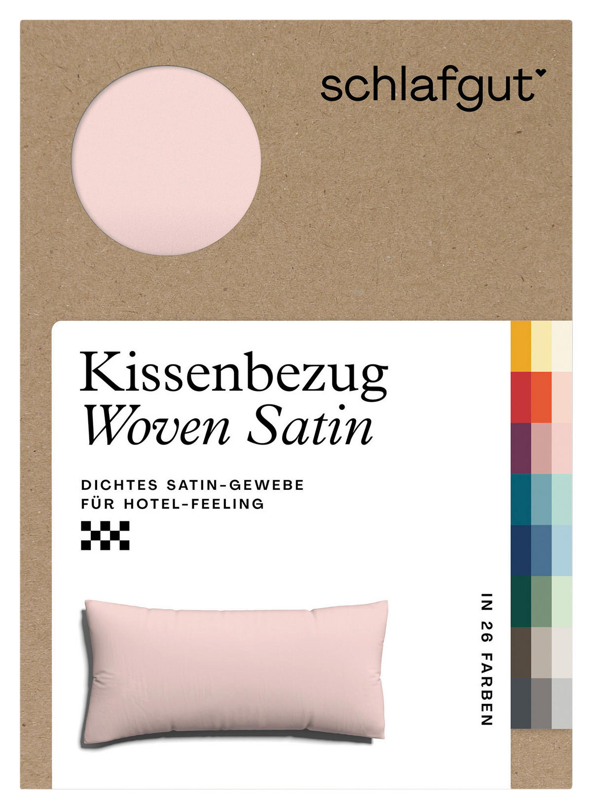 KOPFKISSENBEZUG WOVEN SATIN 40/80 cm  - Hellrosa, Basics, Textil (40/80cm) - Schlafgut