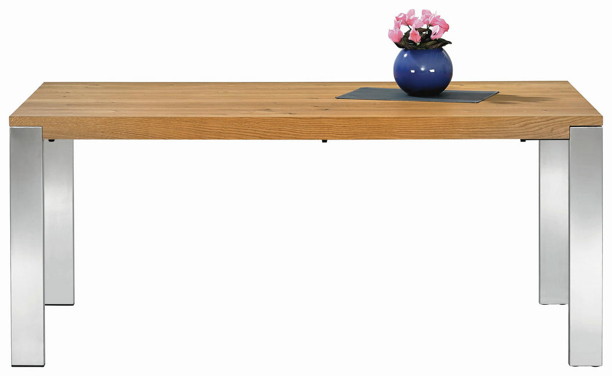 ESSTISCH in Holz, Metall 200/100/77 cm  - Eichefarben, Design, Holz/Metall (200/100/77cm) - Bert Plantagie