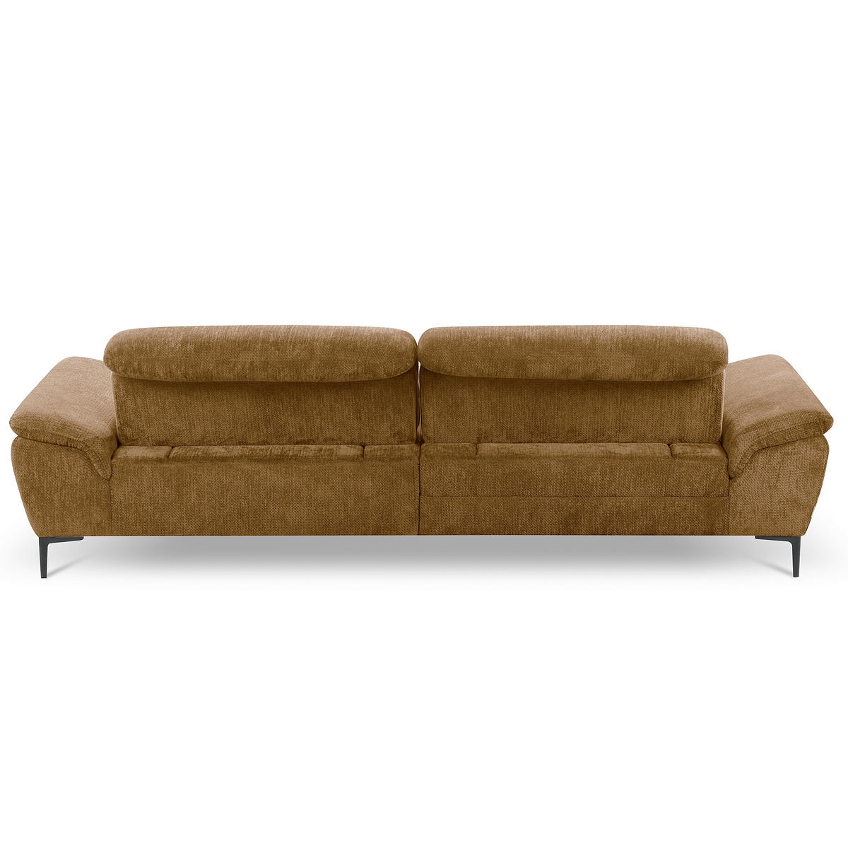 ECKSOFA  Webstoff Rostfarben  - Rostfarben/Schwarz, Design, Textil/Metall (195/268cm) - Livetastic