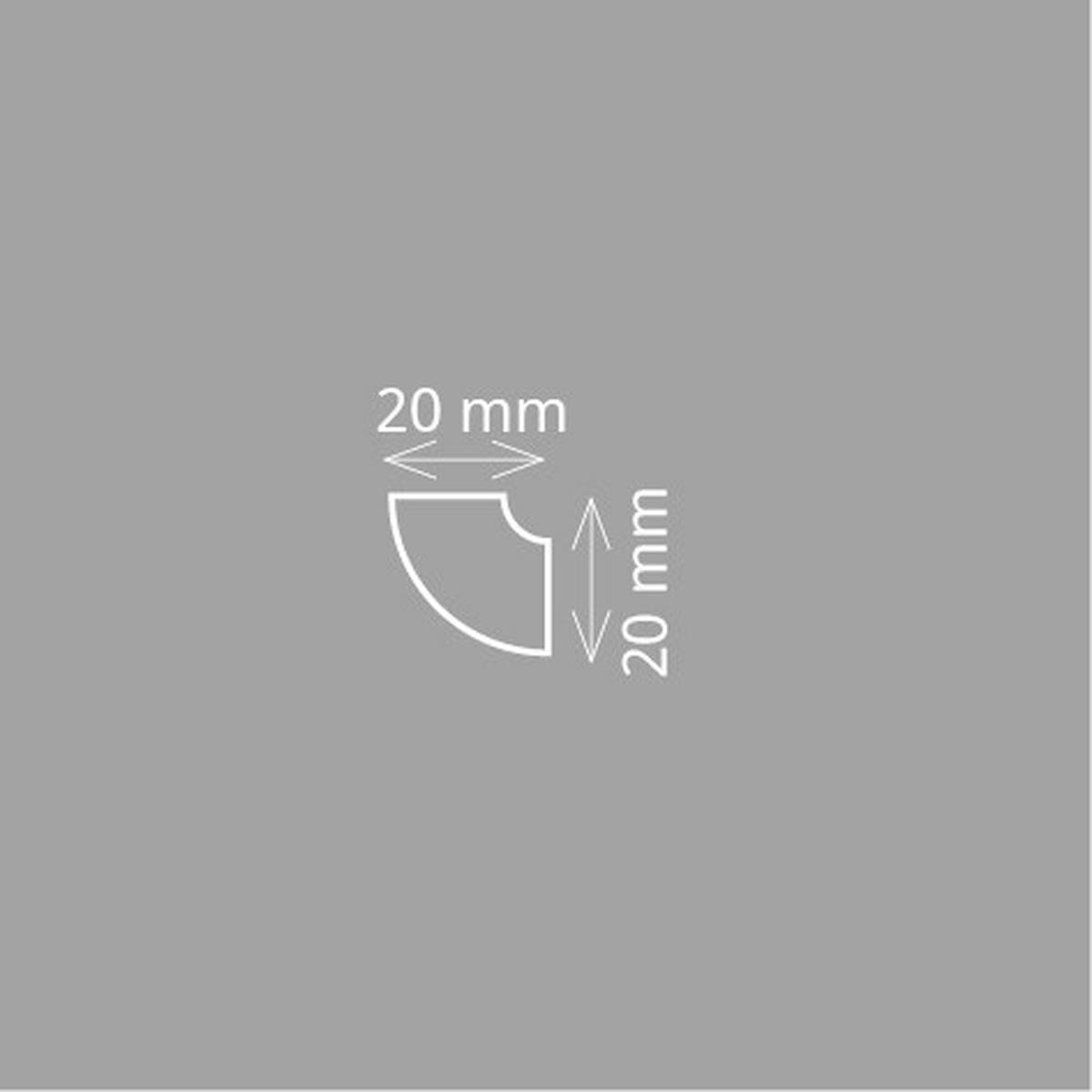 ZIERLEISTE 200/2,0/2,0 cm Weiß Kunststoff  - Weiß, Design, Kunststoff (200/2,0/2,0cm)