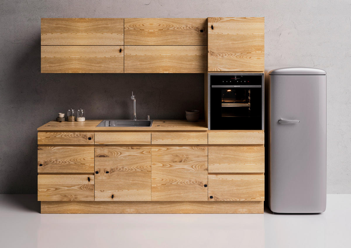 KÜCHENLEERBLOCK 240 cm   in Kastanienfarben  - Kastanienfarben/Eichefarben, Basics, Holz (240cm) - OSTER