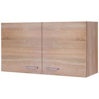 KÜCHENOBERSCHRANK 100/54,8/32 cm  in Weiß, Sonoma Eiche  - Alufarben/Weiß, KONVENTIONELL, Holzwerkstoff/Kunststoff (100/54,8/32cm) - FlexWell