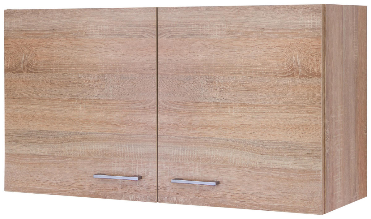KÜCHENOBERSCHRANK 100/54,8/32 cm  in Weiß, Sonoma Eiche  - Alufarben/Weiß, KONVENTIONELL, Holzwerkstoff/Kunststoff (100/54,8/32cm) - FlexWell