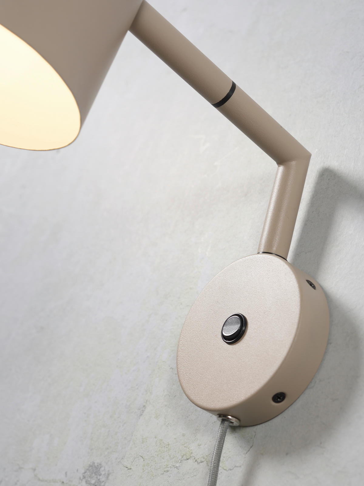 WANDLEUCHTE Marseille 33/15/33 cm   - Sandfarben, Design, Metall (33/15/33cm) - It's about Romi