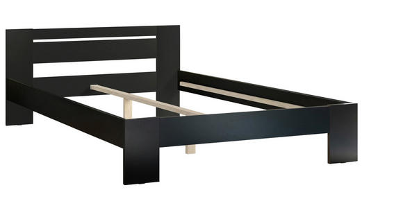 BETT 140/200 cm in Schwarz - Schwarz, KONVENTIONELL, Holzwerkstoff (140/200cm) - Carryhome