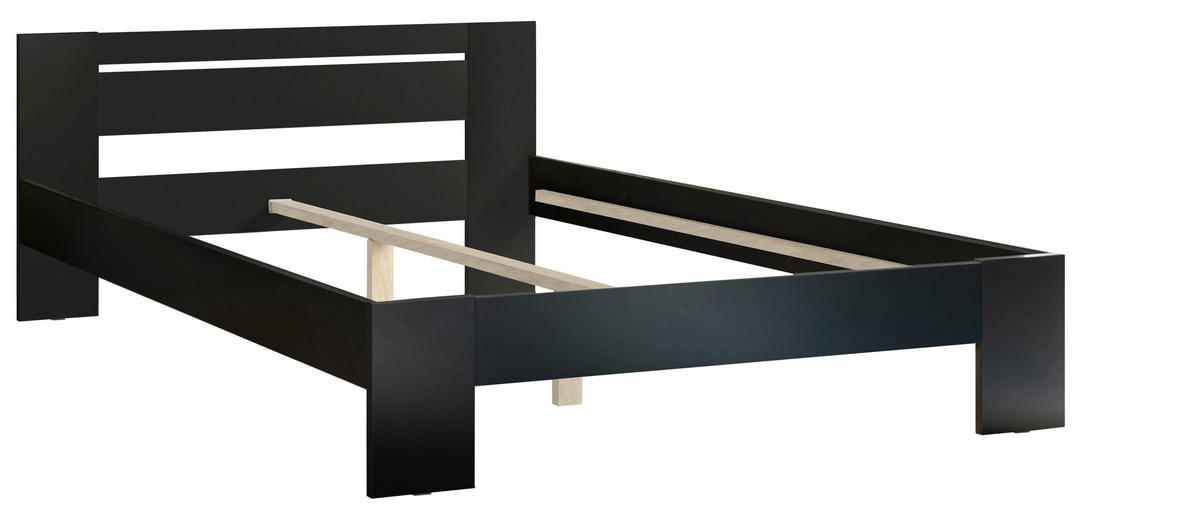 BETT 140/200 cm  in Schwarz  - Schwarz, KONVENTIONELL, Holzwerkstoff (140/200cm) - Carryhome
