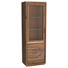 VITRINE Sheesham massiv Sheeshamfarben - Sheeshamfarben, Natur, Holz (65/205/40cm) - Carryhome