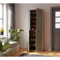 SCHUHSCHRANK Alice Springs 74,5/191,9/34,9 cm  - Salbeigrün/Eiche Artisan, Modern, Holzwerkstoff/Kunststoff (74,5/191,9/34,9cm) - Xora