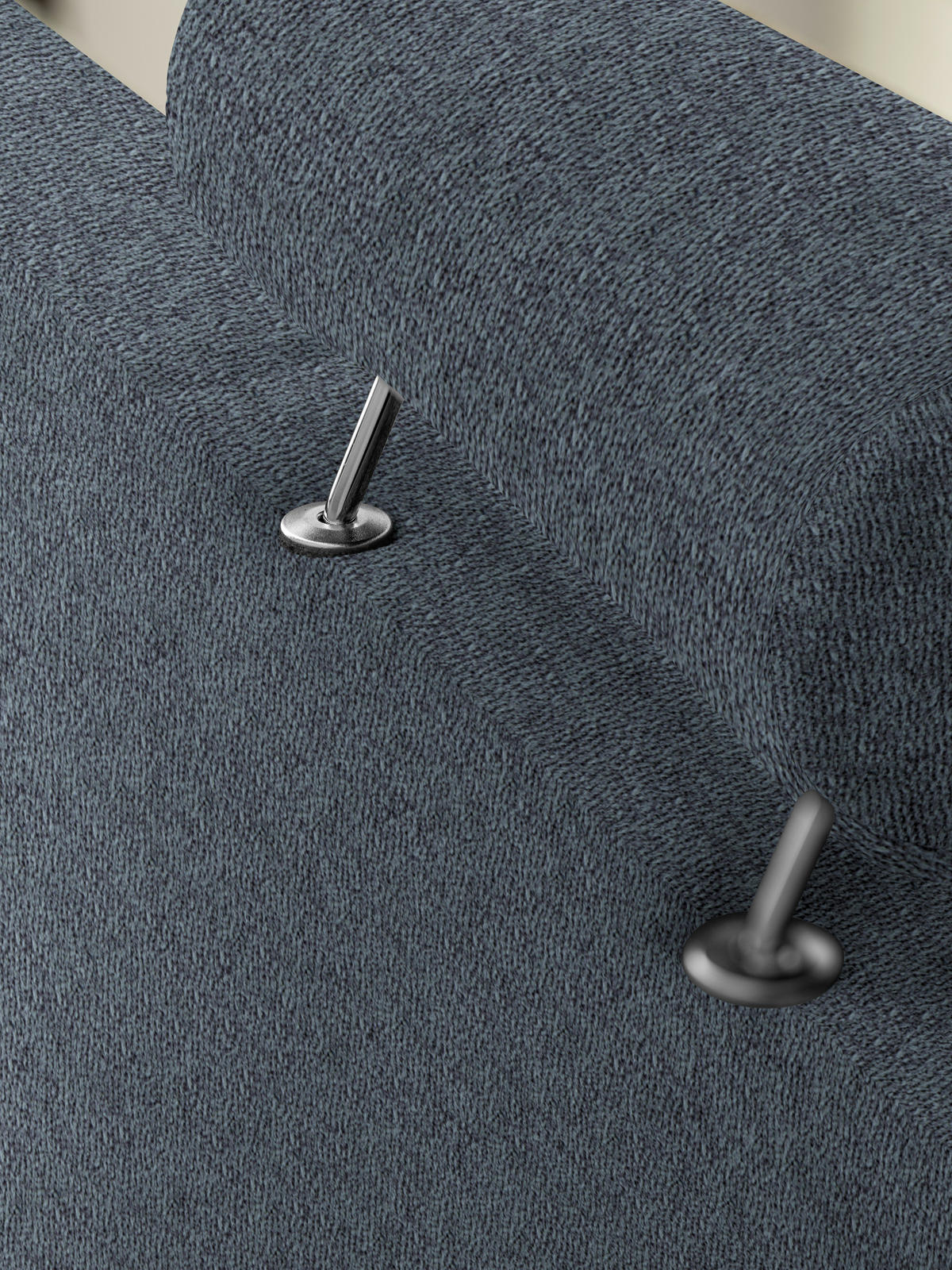 3-SITZER-SOFA Flachgewebe Blau  - Chromfarben/Blau, Design, Textil/Metall (195/83/85cm) - Xora