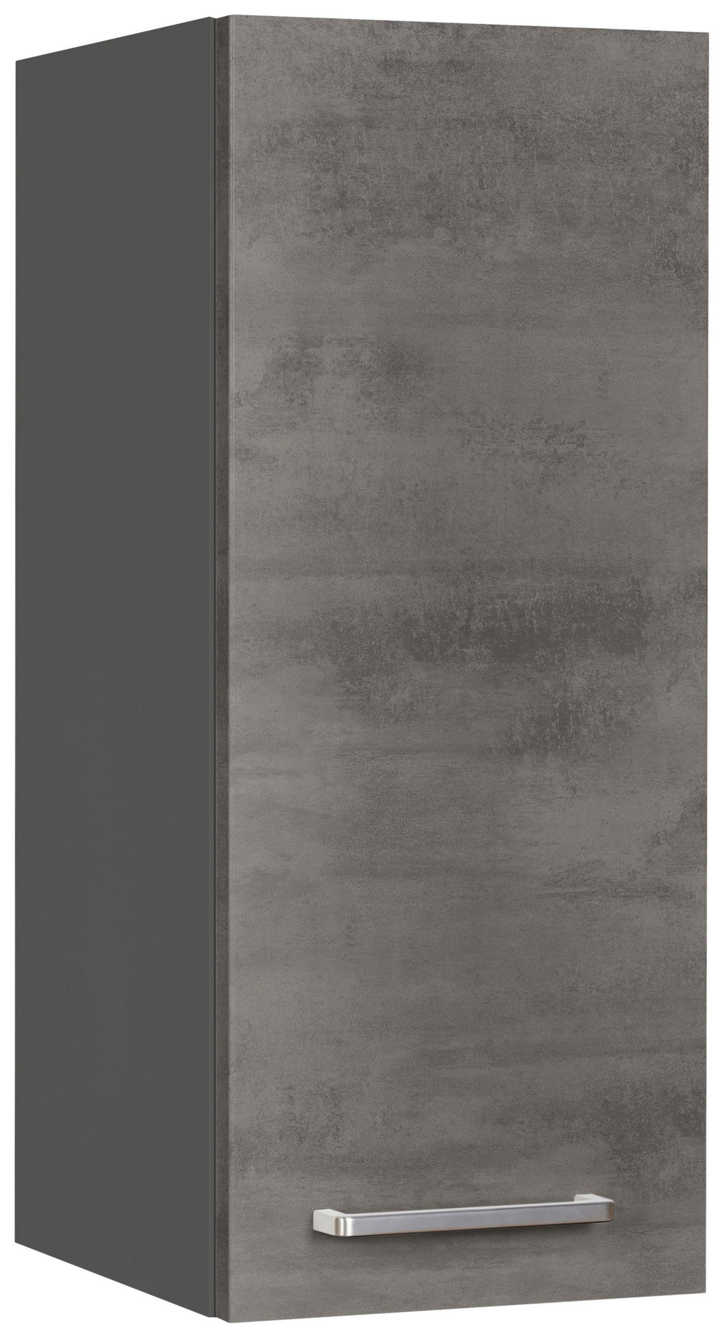 KÜCHENOBERSCHRANK 30/72/35 cm  in Schieferfarben  - Schieferfarben/Edelstahlfarben, MODERN, Holzwerkstoff/Metall (30/72/35cm) - Nobilia