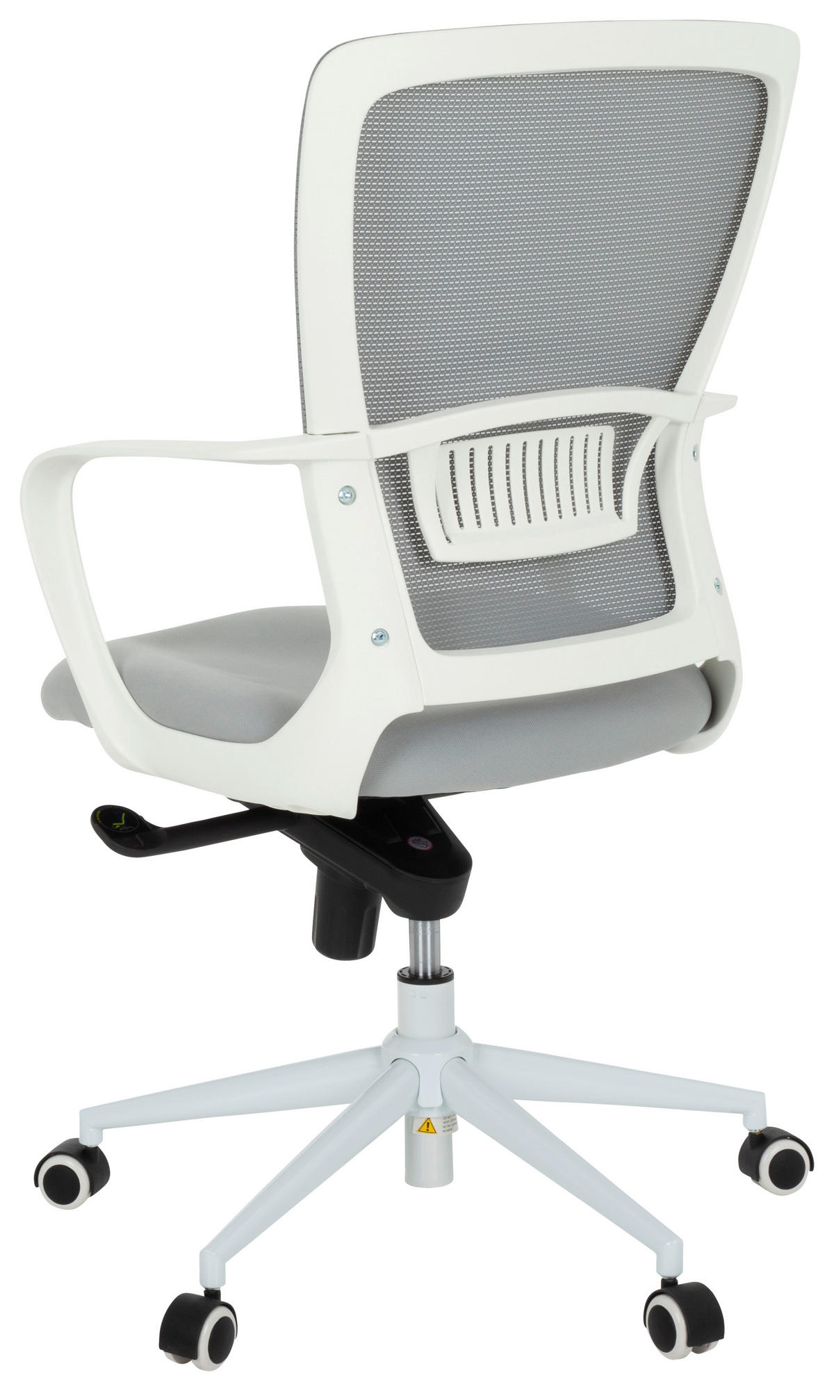 OTOČNÁ ŽIDLE, síťovina, plochá tkanina, šedá, bílá - šedá/bílá, Moderní, kov/textil (56/107/58cm) - MID.YOU