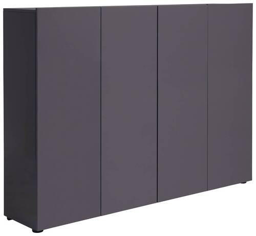 SKOSKÅP 160/115/34 cm  - svart/antracit, Design, trämaterial/plast (160/115/34cm) - Xora