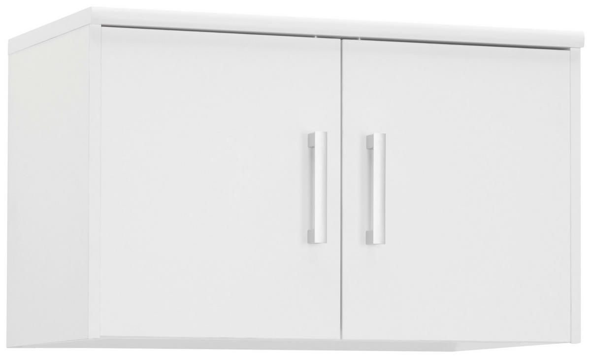 NADSTAVEC NA SKRIŇU, biela, 72/43/36 cm - biela/strieborná, Konventionell, kompozitné drevo/plast (72/43/36cm) - Xora