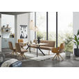 STUHL - Rostfarben/Cognac, Design, Textil/Metall (50/93/69cm) - Dieter Knoll