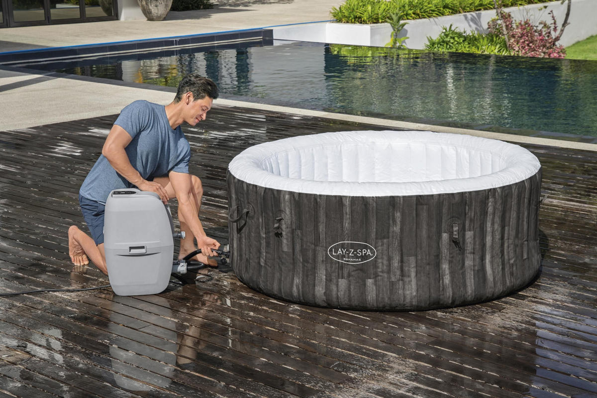 WHIRLPOOL  BAHAMAS 60005 180/66 cm  - Weiß/Grau, Basics, Kunststoff (180/66cm) - Bestway