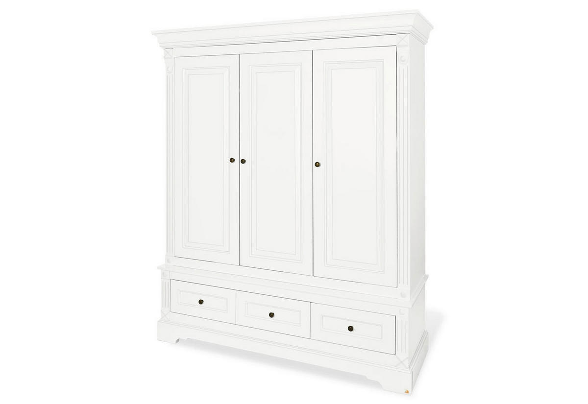 BABYKLEIDERSCHRANK PINOLINO EMILIA  - Anthrazit/Weiß, Trend, Holzwerkstoff/Metall (178/208/58cm) - Pinolino