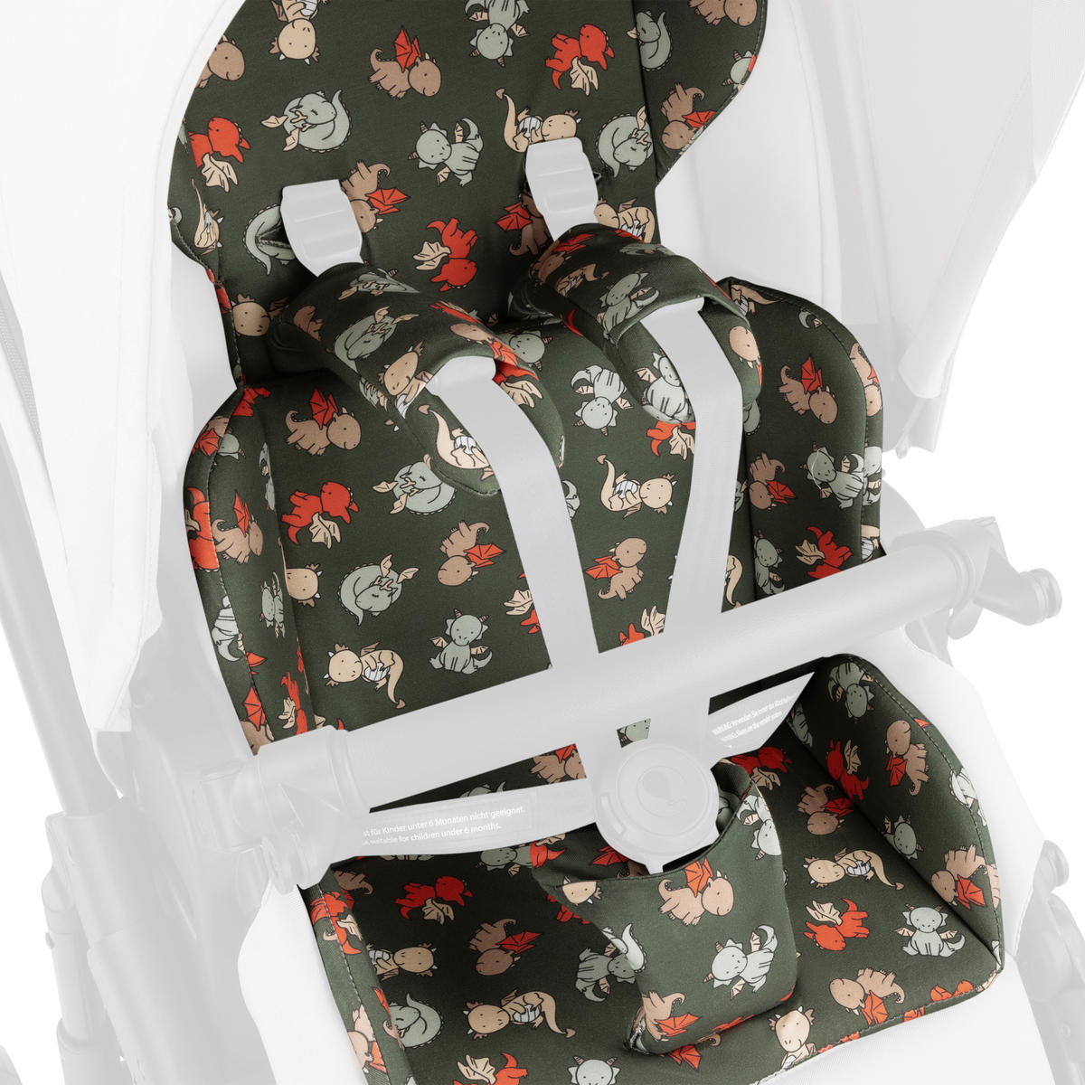 KINDERWAGENEINLAGE - Multicolor/Olivgrün, Basics, Textil (42/31/7cm) - ABC Design