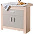 WICKELKOMMODE Eichefarben, Grau - Chromfarben/Eichefarben, Basics, Holzwerkstoff/Kunststoff (92/88/93/45/71cm) - MY BABY LOU