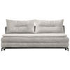 SCHLAFSOFA in Chenille, Plüsch Beige  - Beige/Schwarz, MODERN, Textil/Metall (208/73/92/102cm) - Novel
