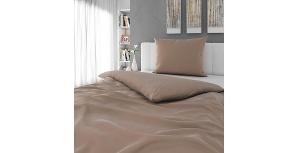 BETTWÄSCHE 140/220 cm - Taupe, Basics, Textil (140/220cm) - Novel