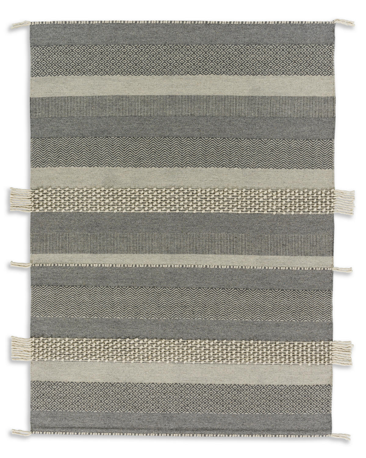 HANDWEBTEPPICH 140/200 cm Botana Grau, Beige  - Beige/Grau, KONVENTIONELL, Textil (140/200cm) - Schöner Wohnen