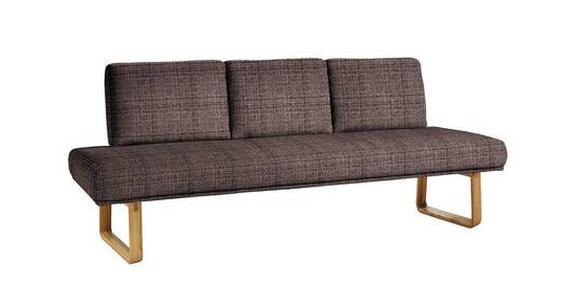 SITZBANK 224/92/78 cm  in Eichefarben, Dunkelbraun  - Eichefarben/Dunkelbraun, Design, Holz/Textil (224/92/78cm) - Dieter Knoll