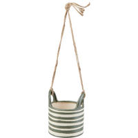 GHIVECI DE FLORI  - verde, Trend, ceramică/textil (15,5/18/15,5cm) - Ambia Home