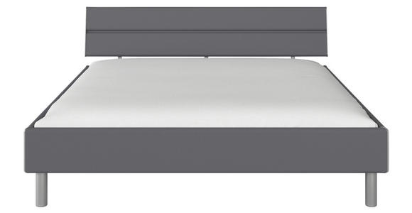 BETT 180/200 cm  in Grau  - Alufarben/Grau, Design, Holzwerkstoff/Metall (180/200cm) - Carryhome