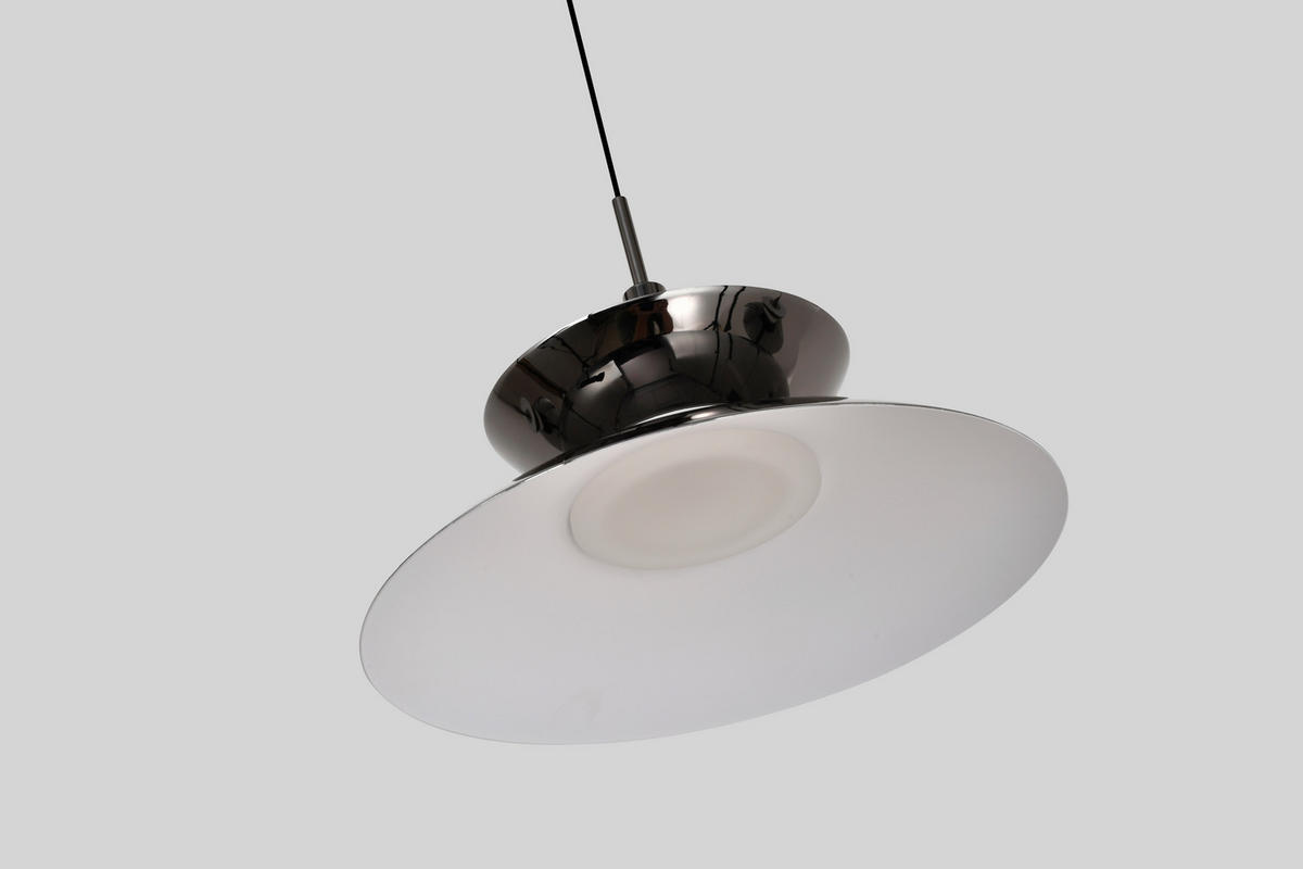 LED-HÄNGELEUCHTE Gubbio 94/150/22 cm  - Schwarzchrom, Design, Metall (94/150/22cm)
