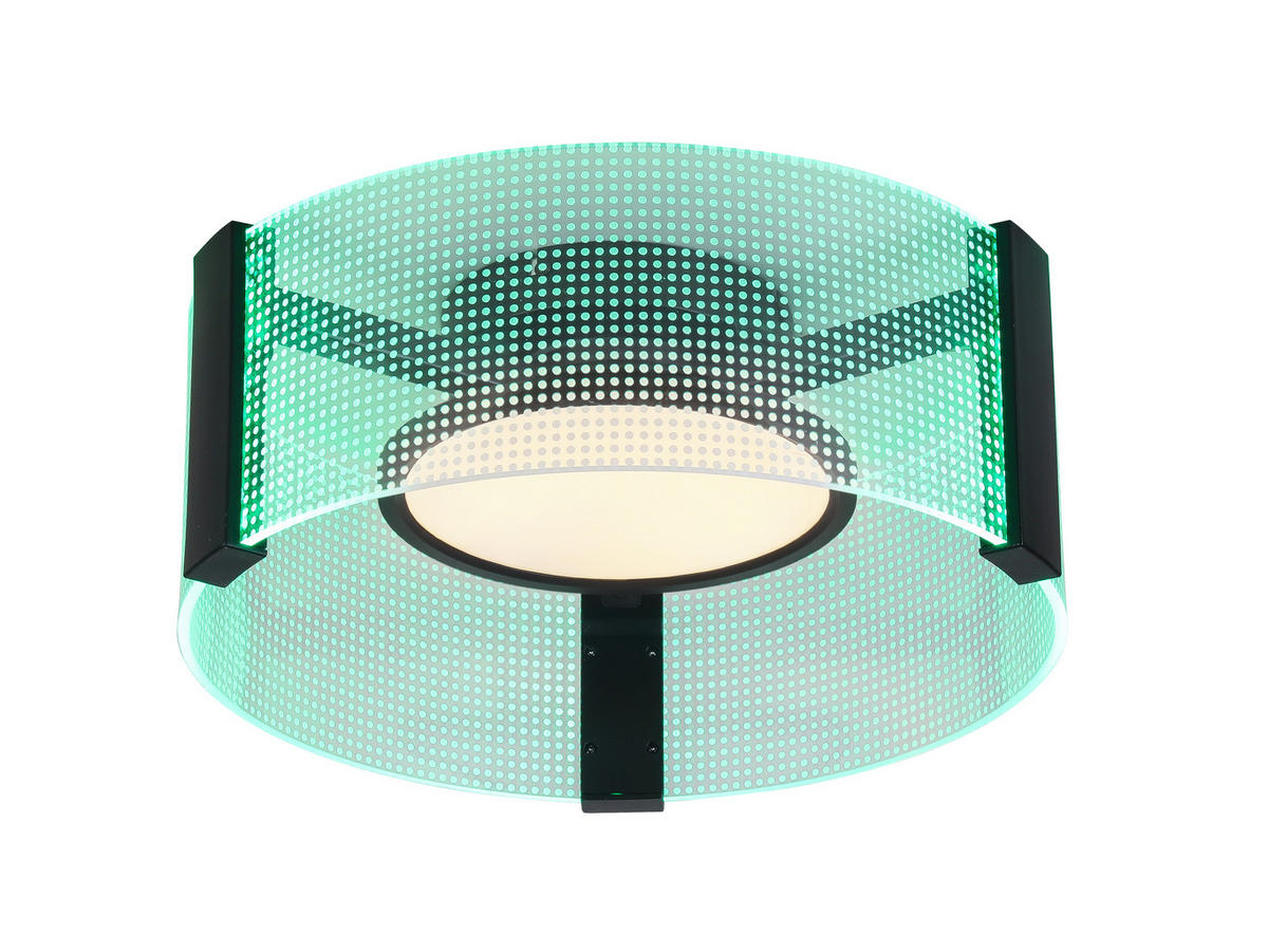 LED-DECKENLEUCHTE 40/16.5 cm   - Transparent/Weiß, Design, Kunststoff/Metall (40/16.5cm) - Novel
