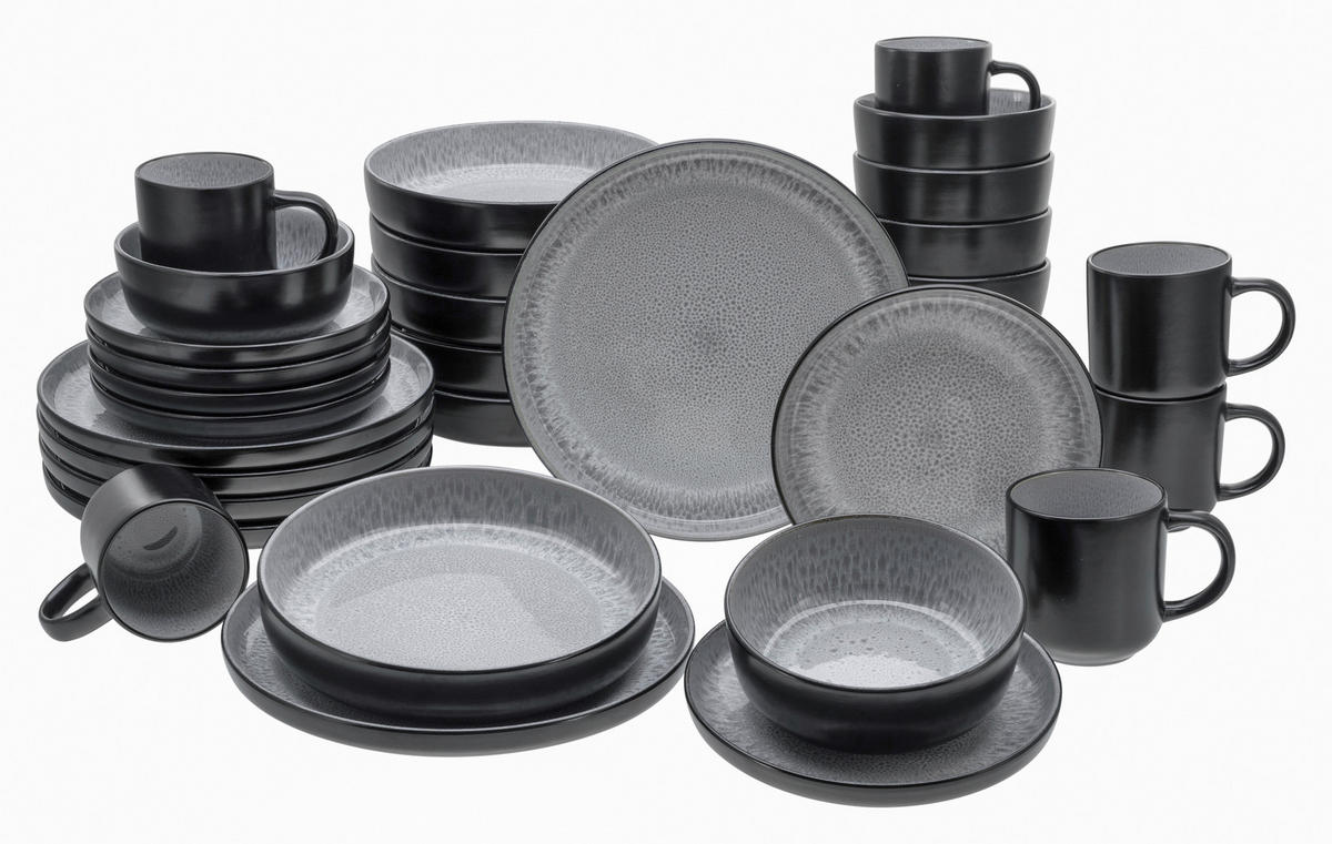 KOMBISERVICE Hellgrau 30-teilig 6 Personen  - Hellgrau, Trend, Keramik - Creatable