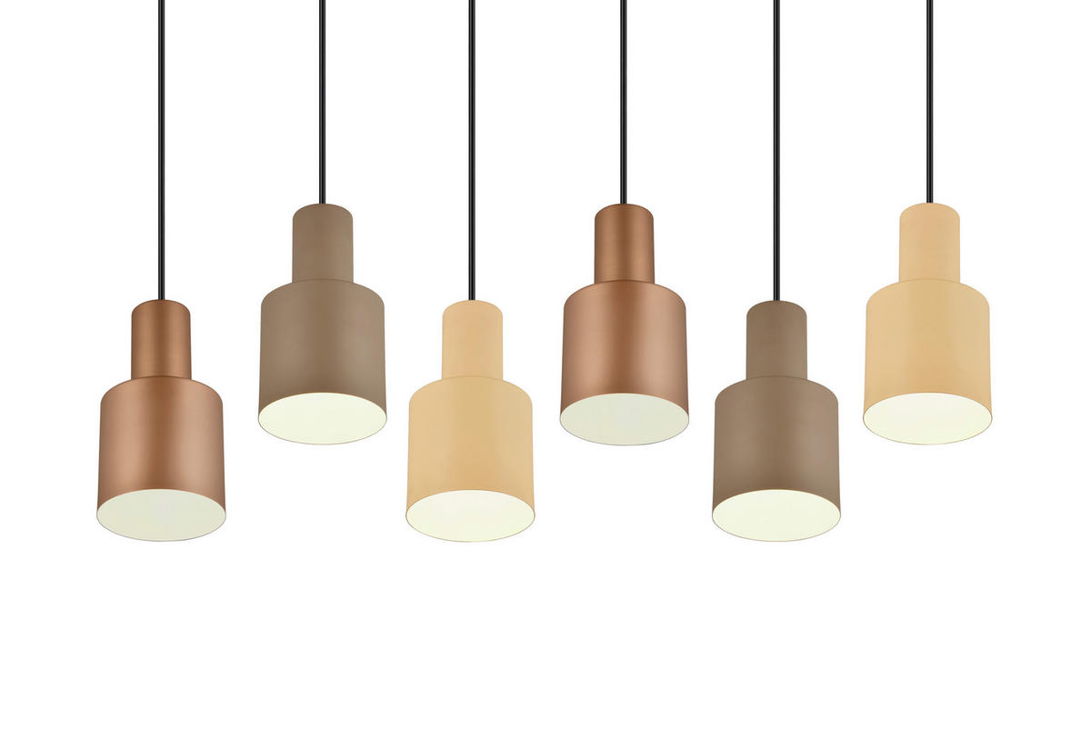 HÄNGELEUCHTE 85/27/150 cm    - Taupe/Beige, Design, Metall (85/27/150cm) - Trio Leuchten
