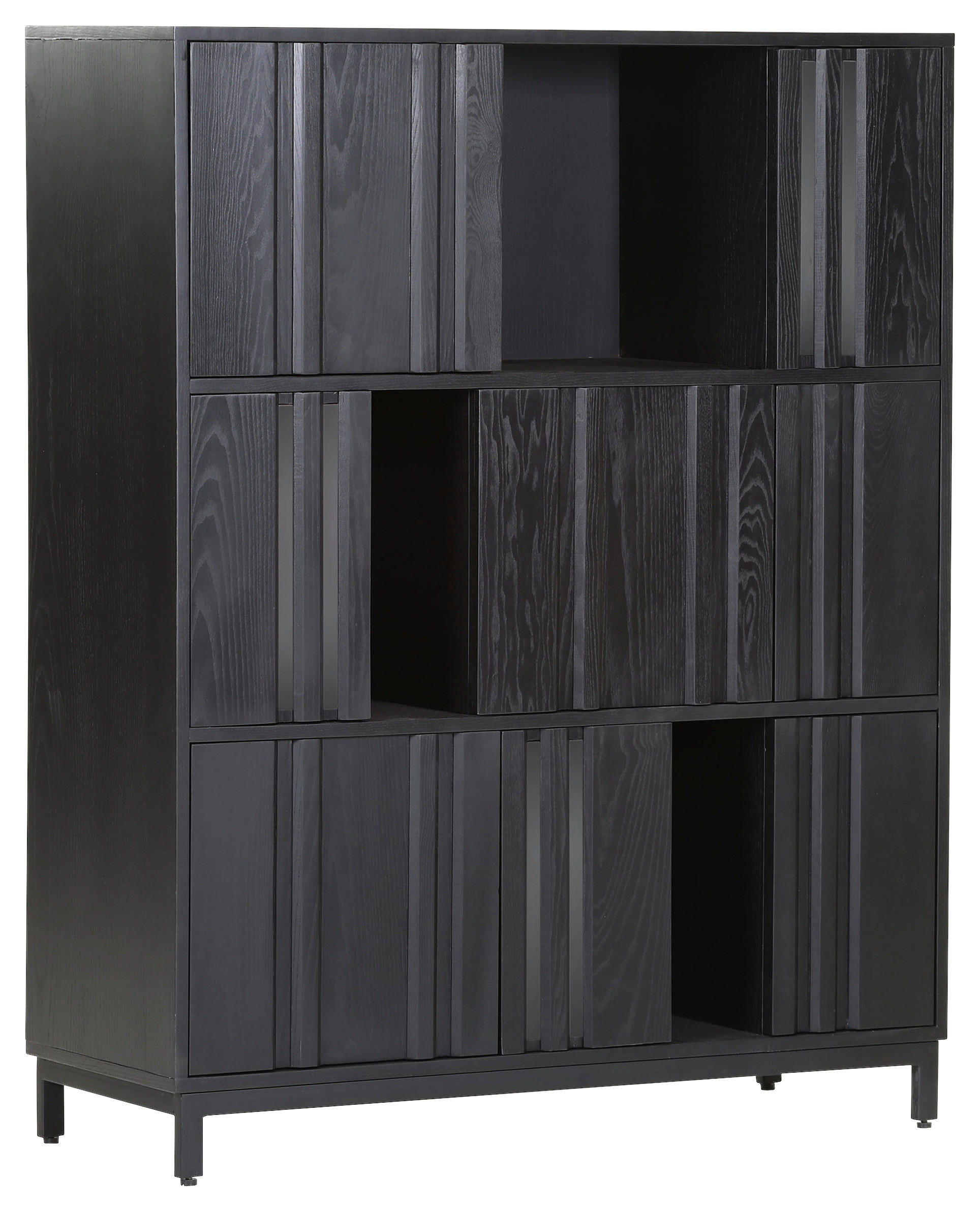 Landscape Highboard Schwarz 108x135x40 cm