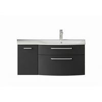 ELEMENT ISPOD UMIVAONIKA  antracit  antracit  - boje kroma/antracit, Design, kamen/drvni materijal