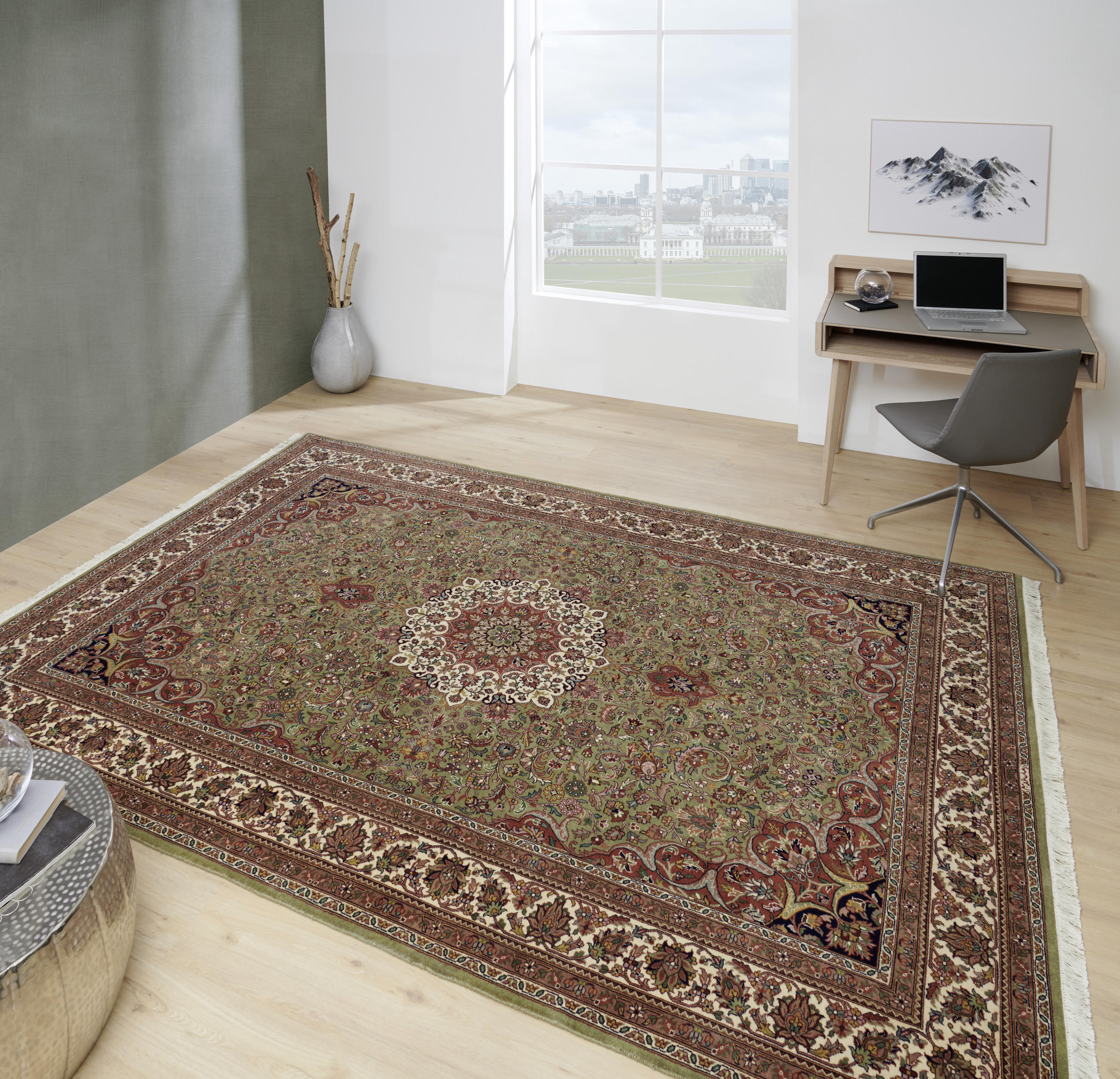 ORIENTÁLNY KOBEREC, 120/180 cm, svetlozelená - svetlozelená, Lifestyle, textil (120/180cm) - Cazaris