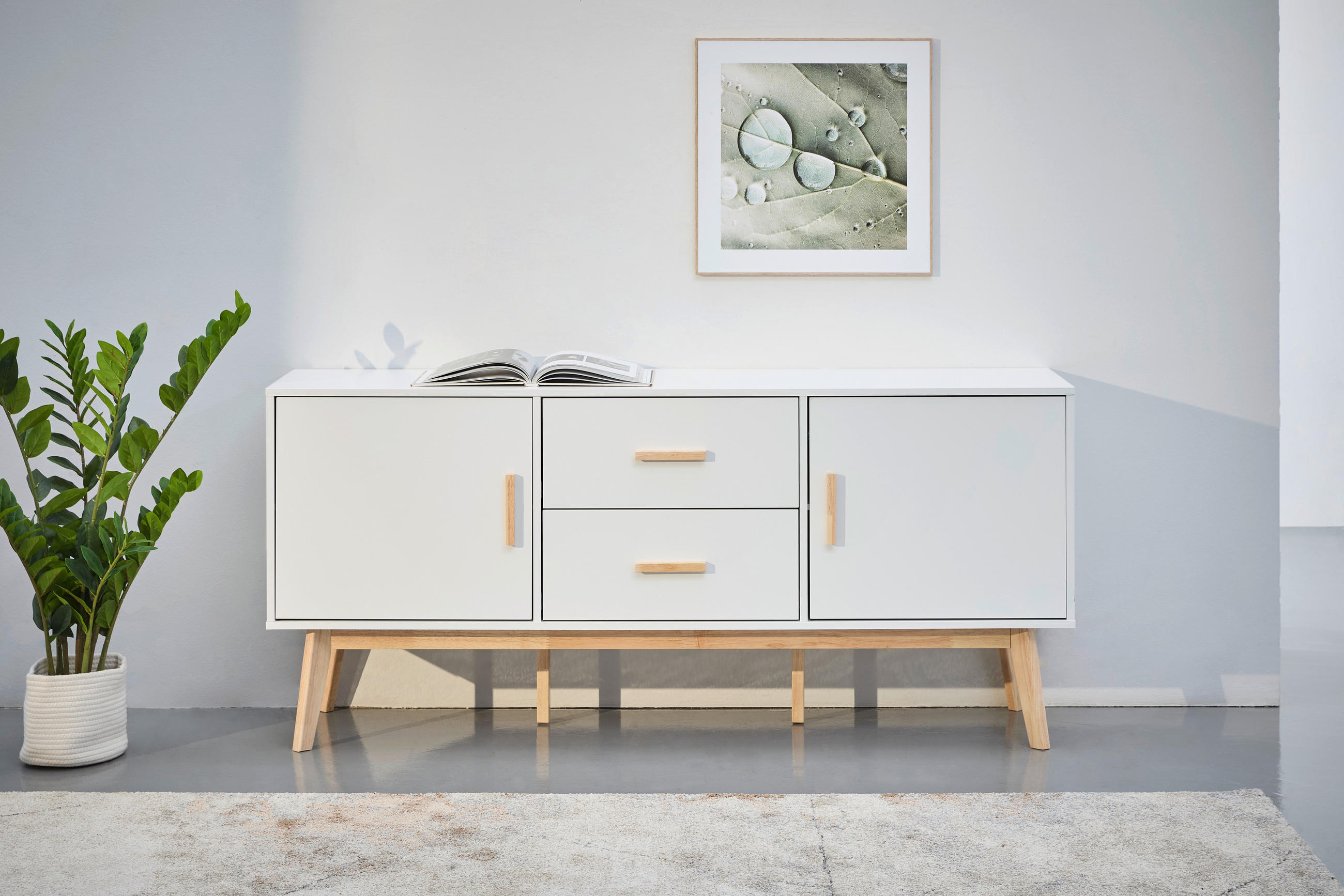 SIDEBOARD 160/72/40 cm  - Naturfarben/Weiß, Design, Holz/Holzwerkstoff (160/72/40cm) - MID.YOU