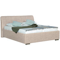 POLSTERBETT 180/200 cm  in Creme  - Chromfarben/Creme, Basics, Holz/Textil (180/200cm) - Boxxx