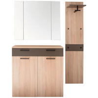 GARDEROBE 3-teilig  in 150/200/38 cm  - Eichefarben/Braun, Konventionell, Holzwerkstoff (150/200/38cm) - Moderano
