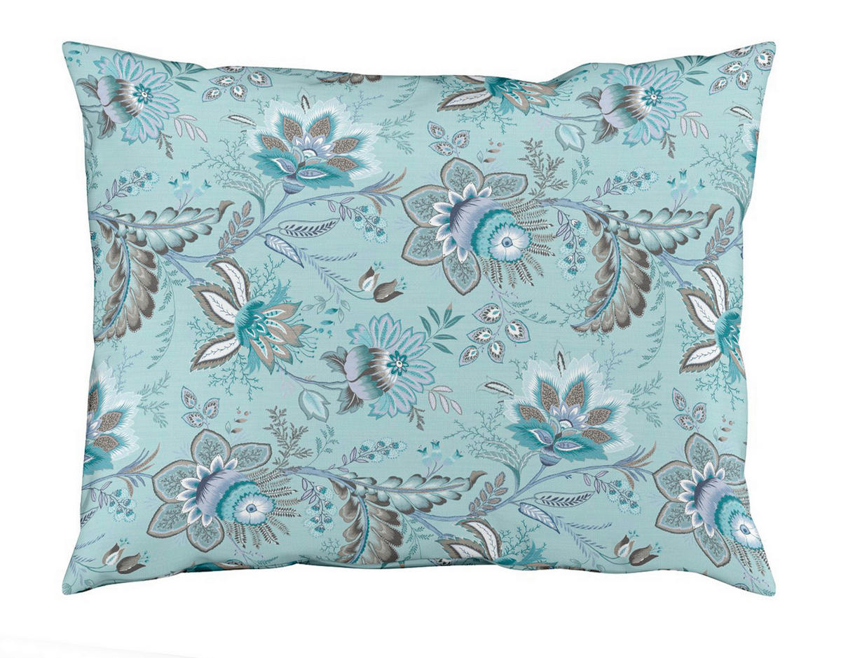 BETTWÄSCHE Makosatin 140/200 cm  - Türkis/Greige, Basics, Textil (140/200cm) - Fleuresse