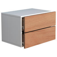 NACHTKÄSTCHEN in Weiß, Eichefarben  - Eichefarben/Weiß, MODERN, Holzwerkstoff (45/30/32cm) - MID.YOU