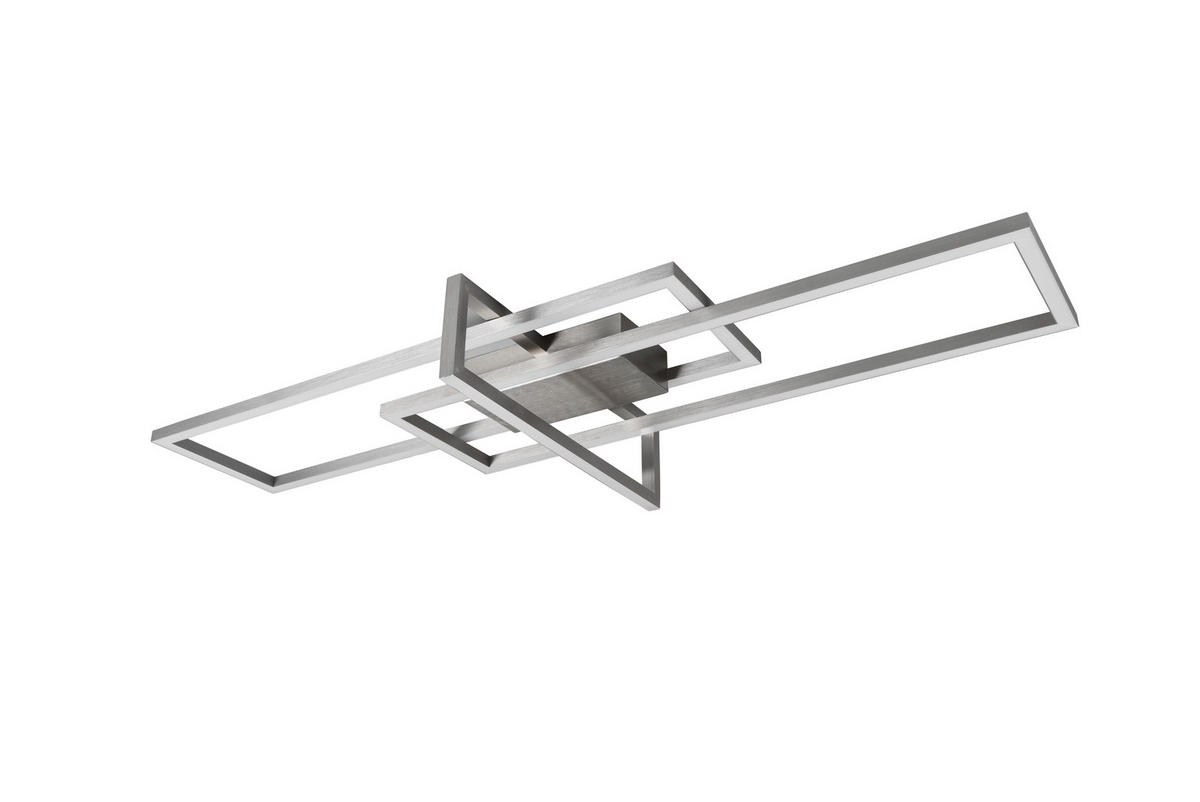LED-DECKENLEUCHTE 34 W     - Nickelfarben, Design, Metall (100/11/40cm) - Trio Leuchten