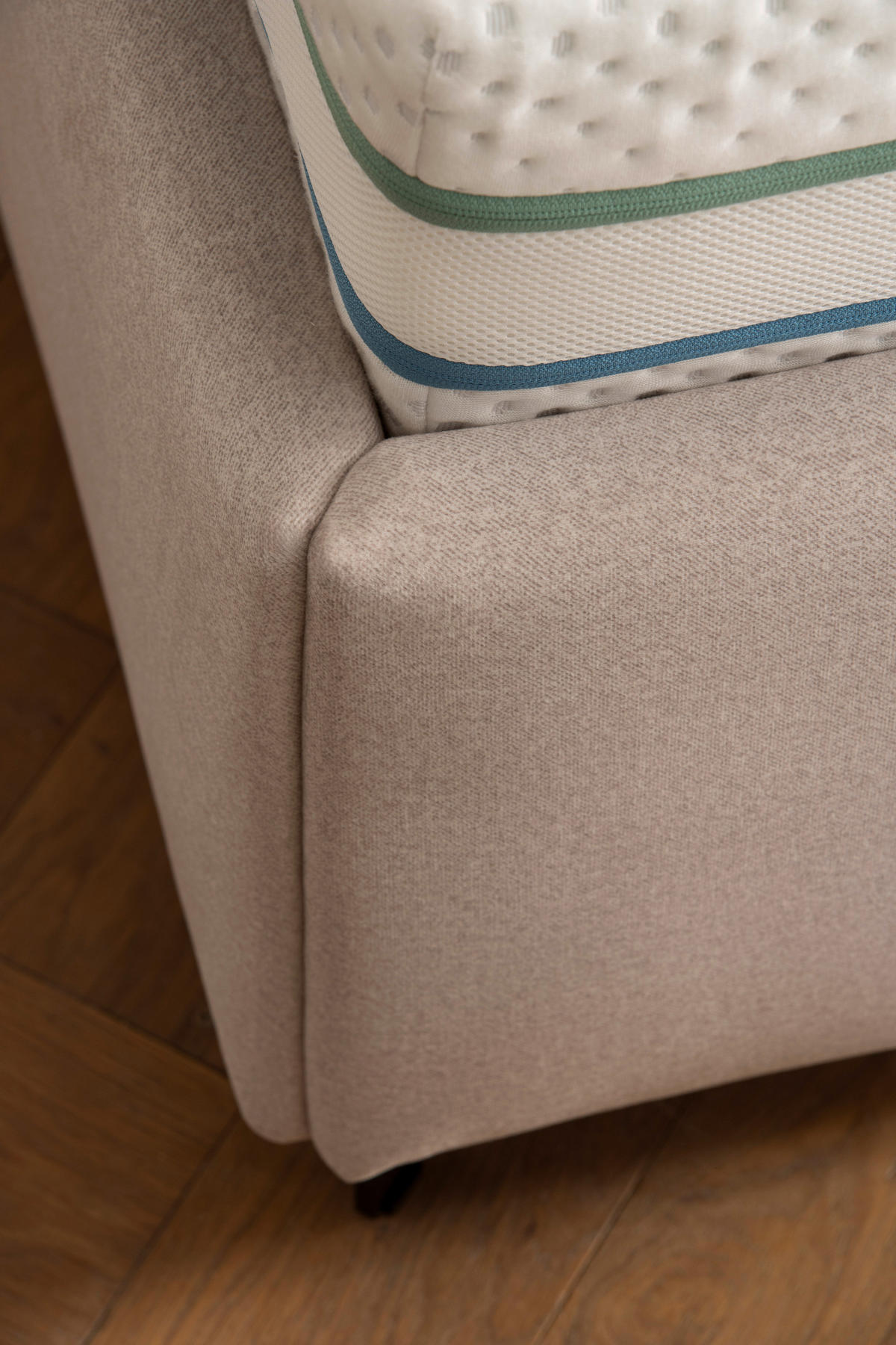 POLSTERBETT gepolstertes Kopfteil, Lattenroste Beige 200/200 cm  - Birkefarben/Beige, KONVENTIONELL, Holz/Textil (200/200cm) - Novel