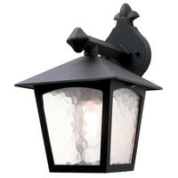 AUSSENWANDLEUCHTE - Schwarz, Romantik / Landhaus, Glas/Metall (22,5/18,5/31cm) - Elstead Lighting