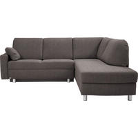 ECKSOFA 227/208 cm  in Chenille Grau Zierkissen, Armlehnenkissen  227/208 cm  - Alufarben/Grau, KONVENTIONELL, Textil/Metall (227/208cm) - Sedda
