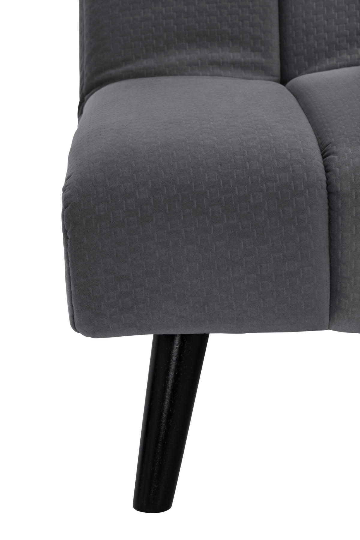 JUGEND- UND KINDERSOFA Flanell Dunkelgrau  - Dunkelgrau/Schwarz, MODERN, Holz/Textil (180/81/93cm) - P & B